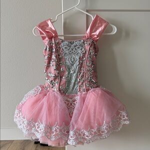 Pink Sequin Tutu Dress Girls' Dance Costume